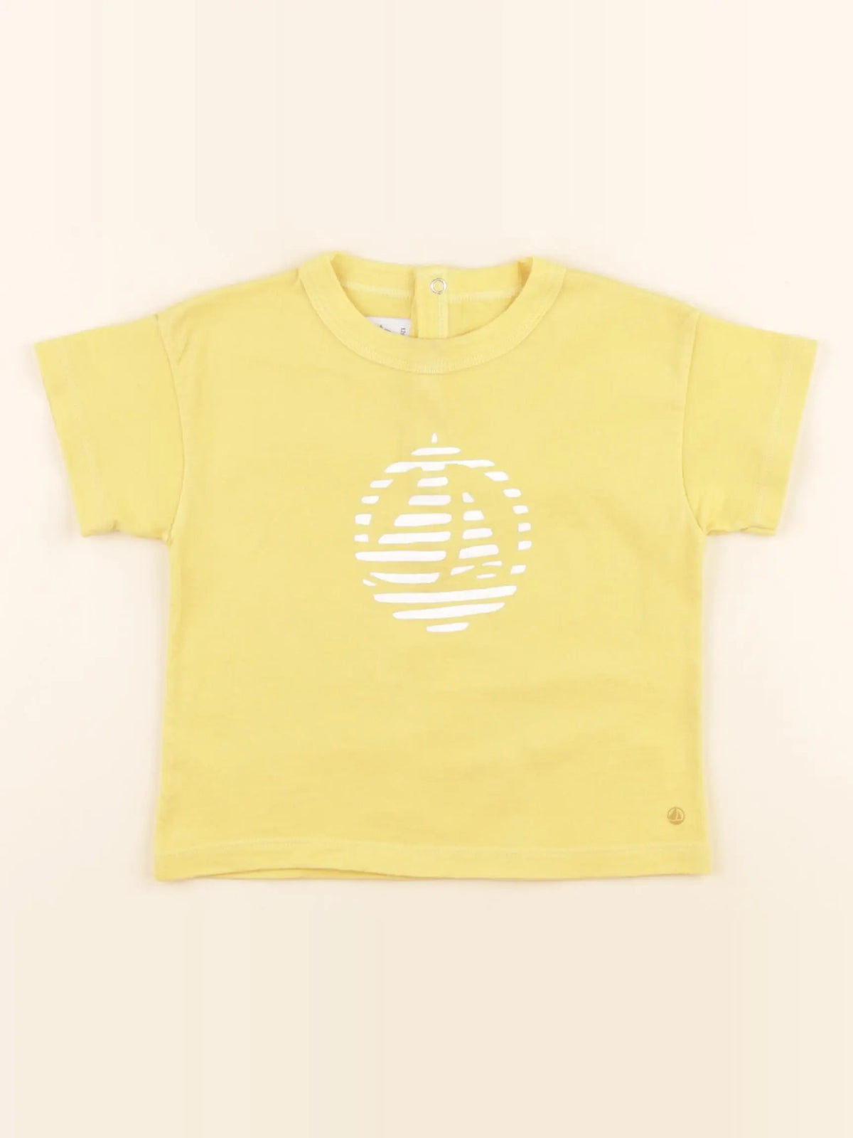 Petit Bateau - tee-shirt jaune - 12 mois