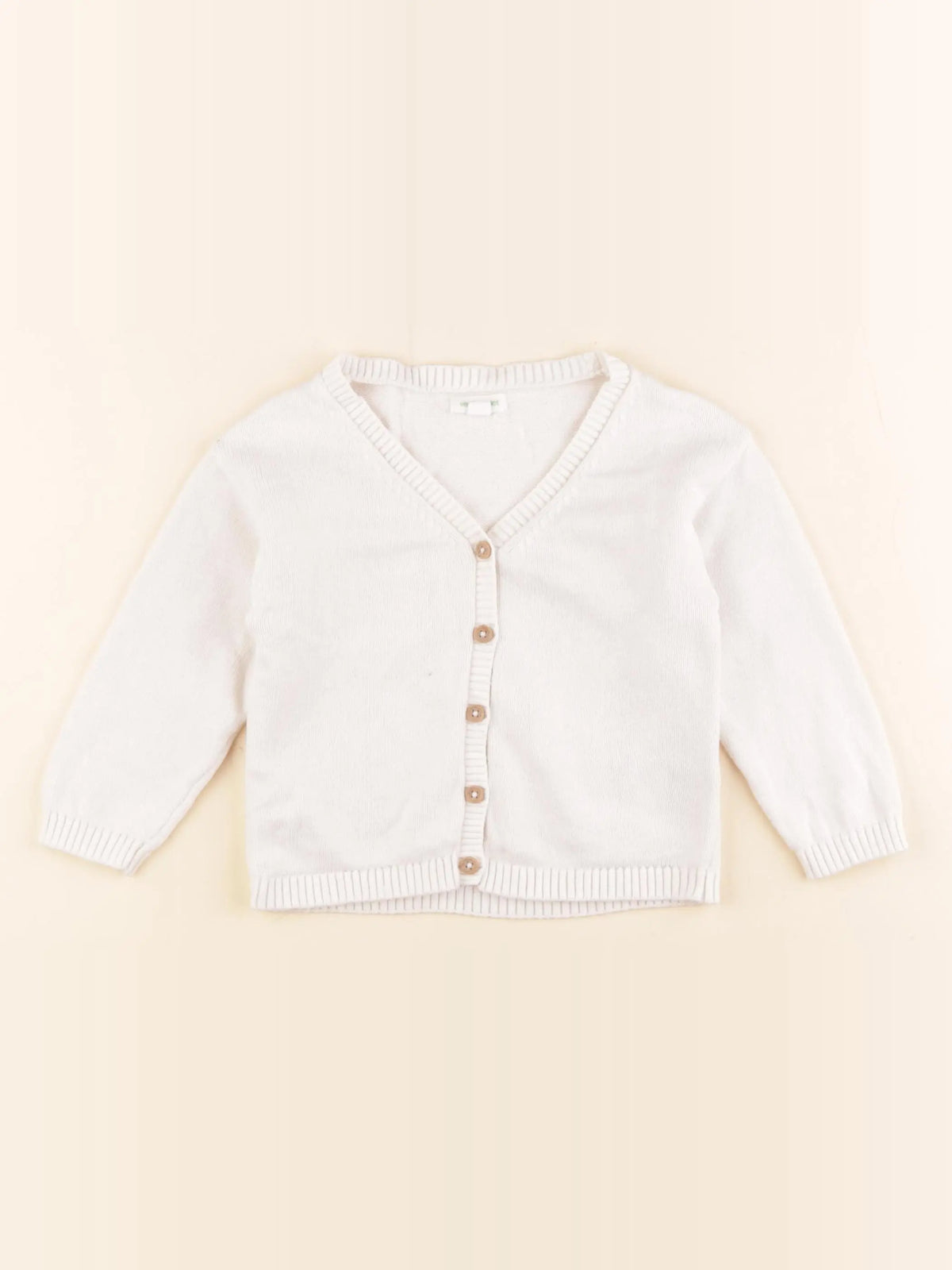Vertbaudet - gilet blanc - 18 mois