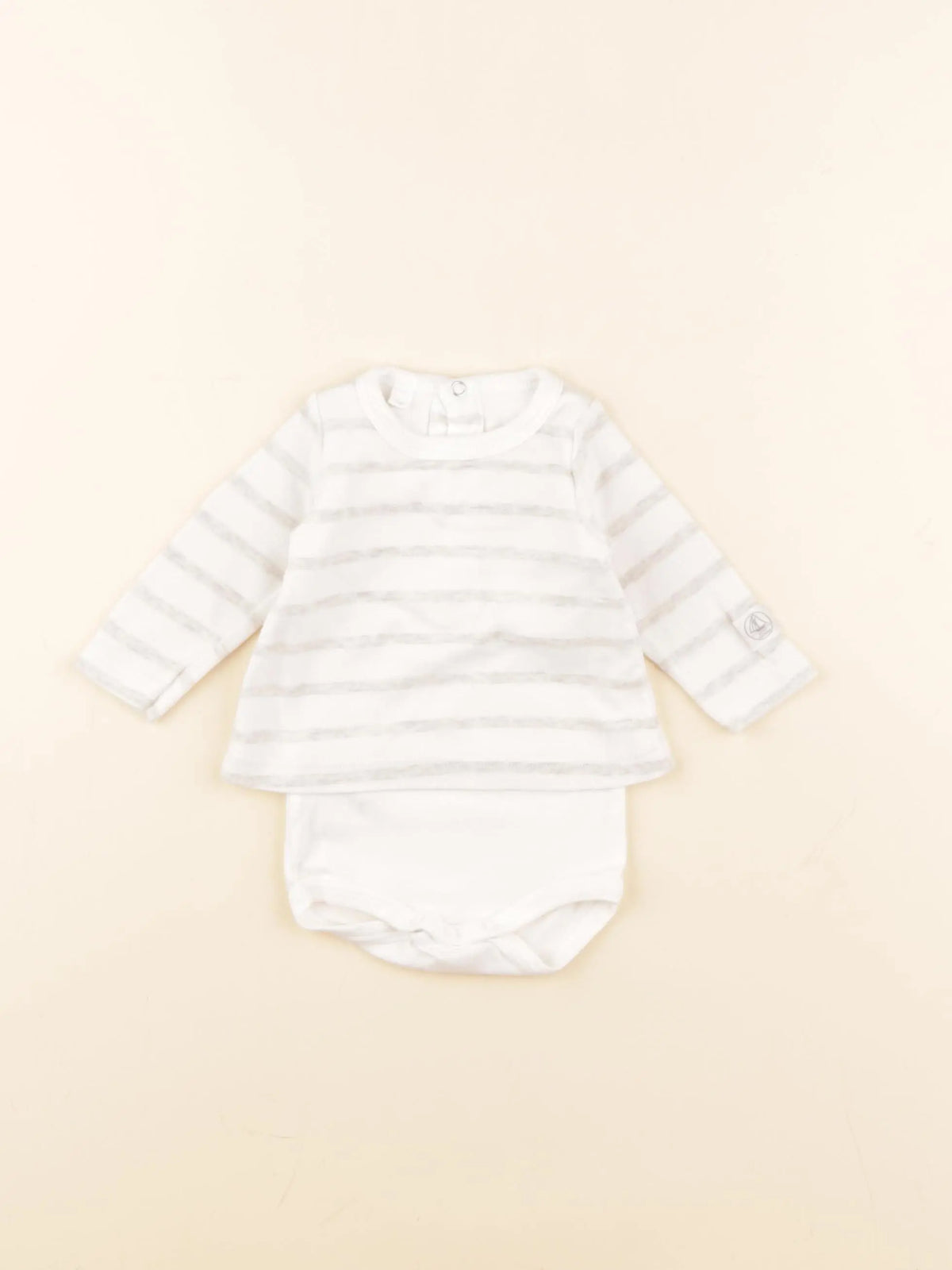 Petit Bateau - body tee-shirt blanc - 1 mois