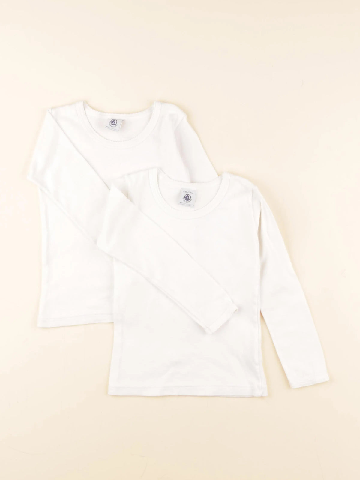 Petit Bateau - lot de 2 maillots de corps blanc - 4 ans