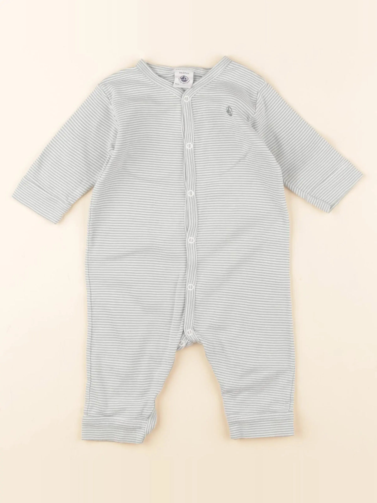 Petit Bateau - pyjama coton vert - 6 mois