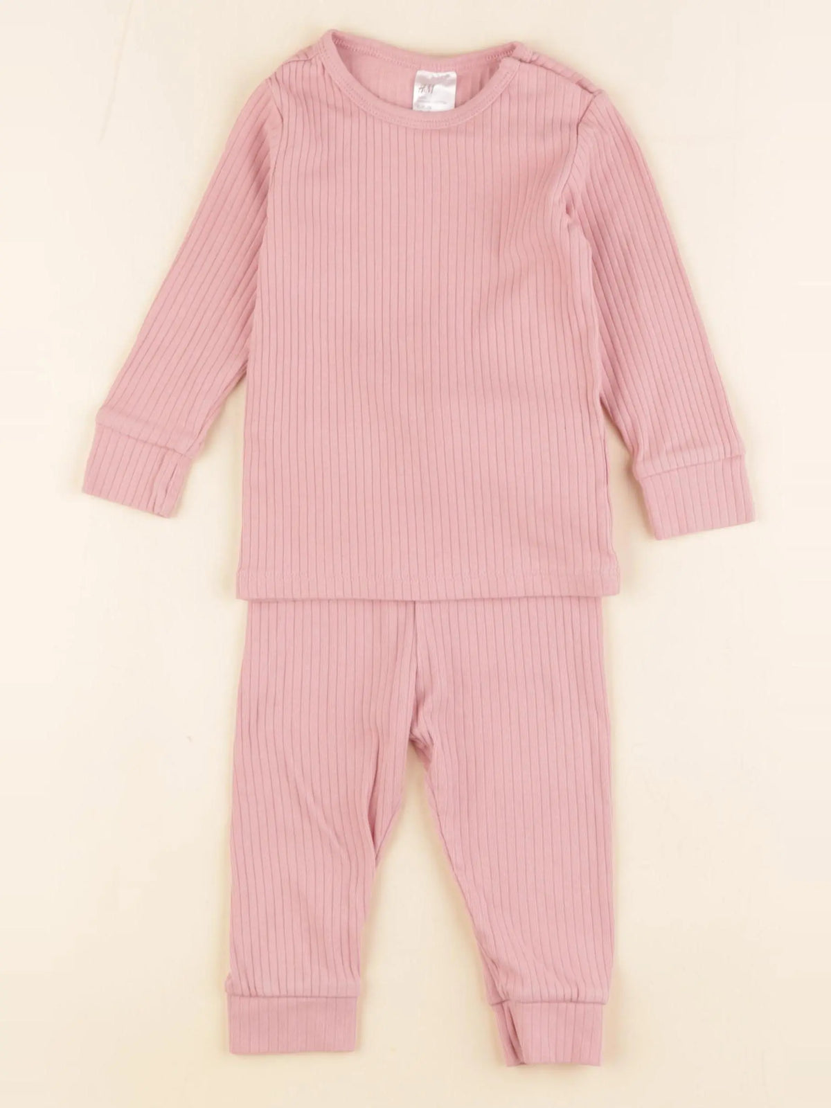H&M - ensemble rose - 6/9 mois