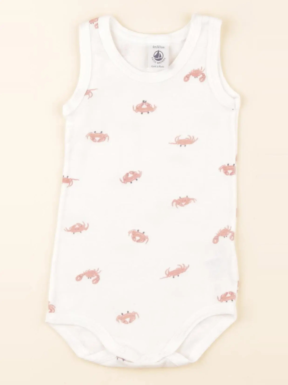 Petit Bateau - body beige - 6 mois