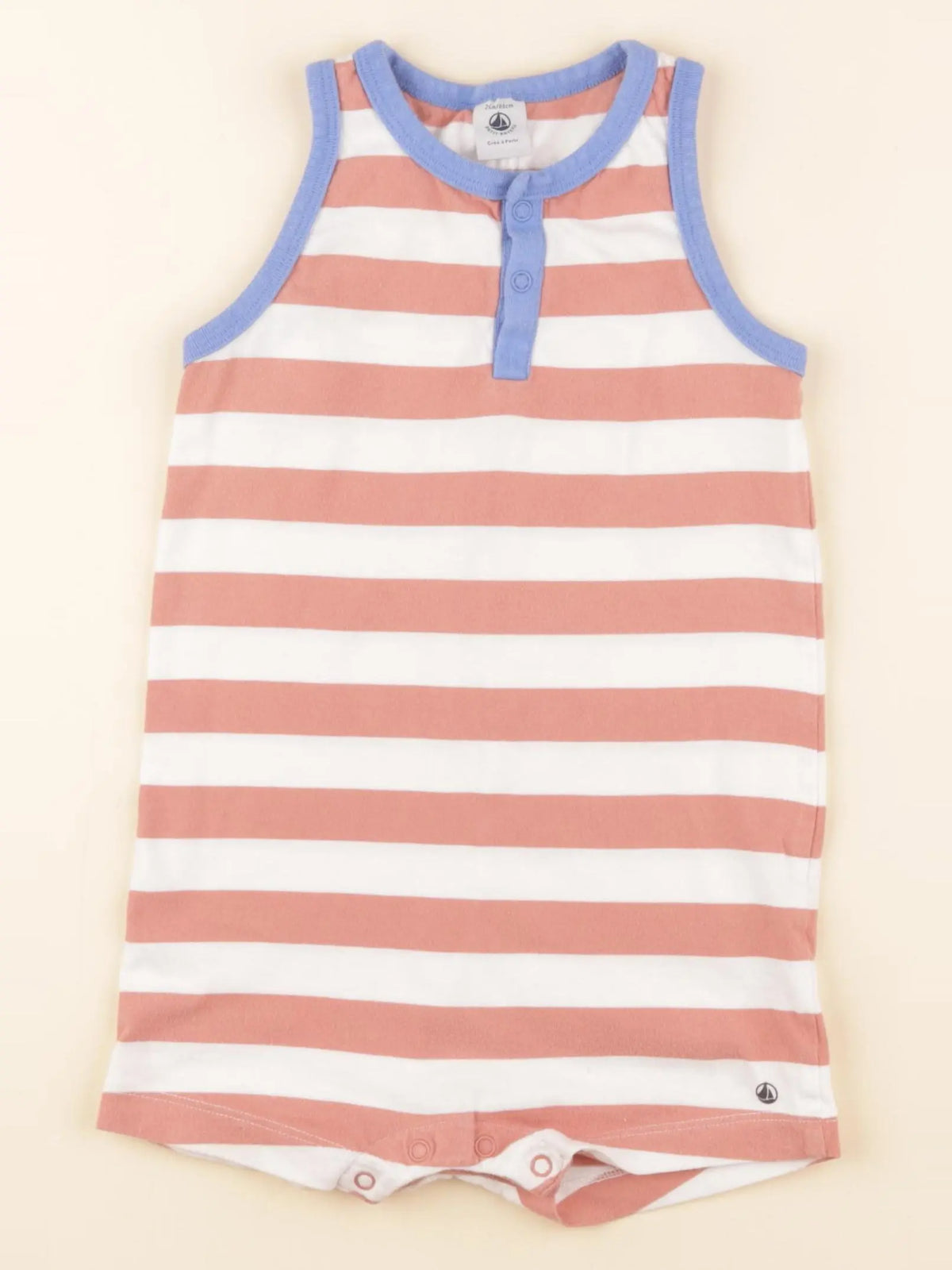 Petit Bateau - combinaison rouge - 24 mois