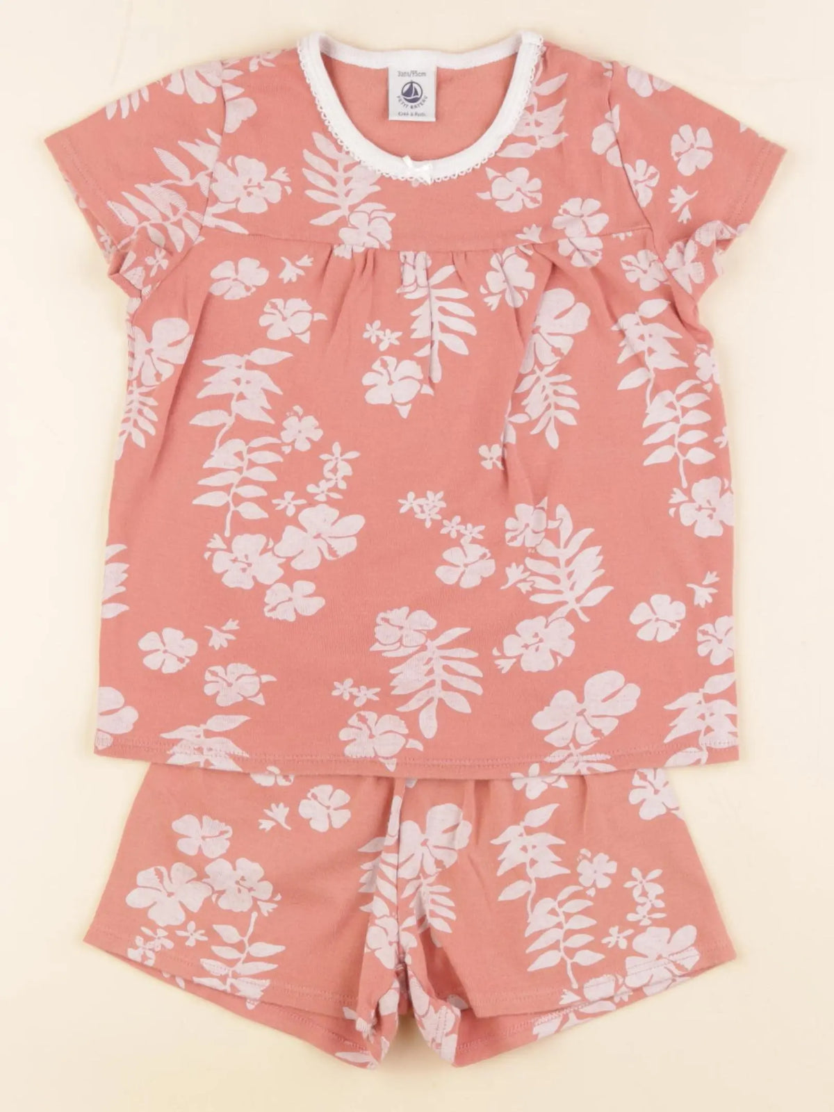Petit Bateau - pyjama coton rose - 3 ans