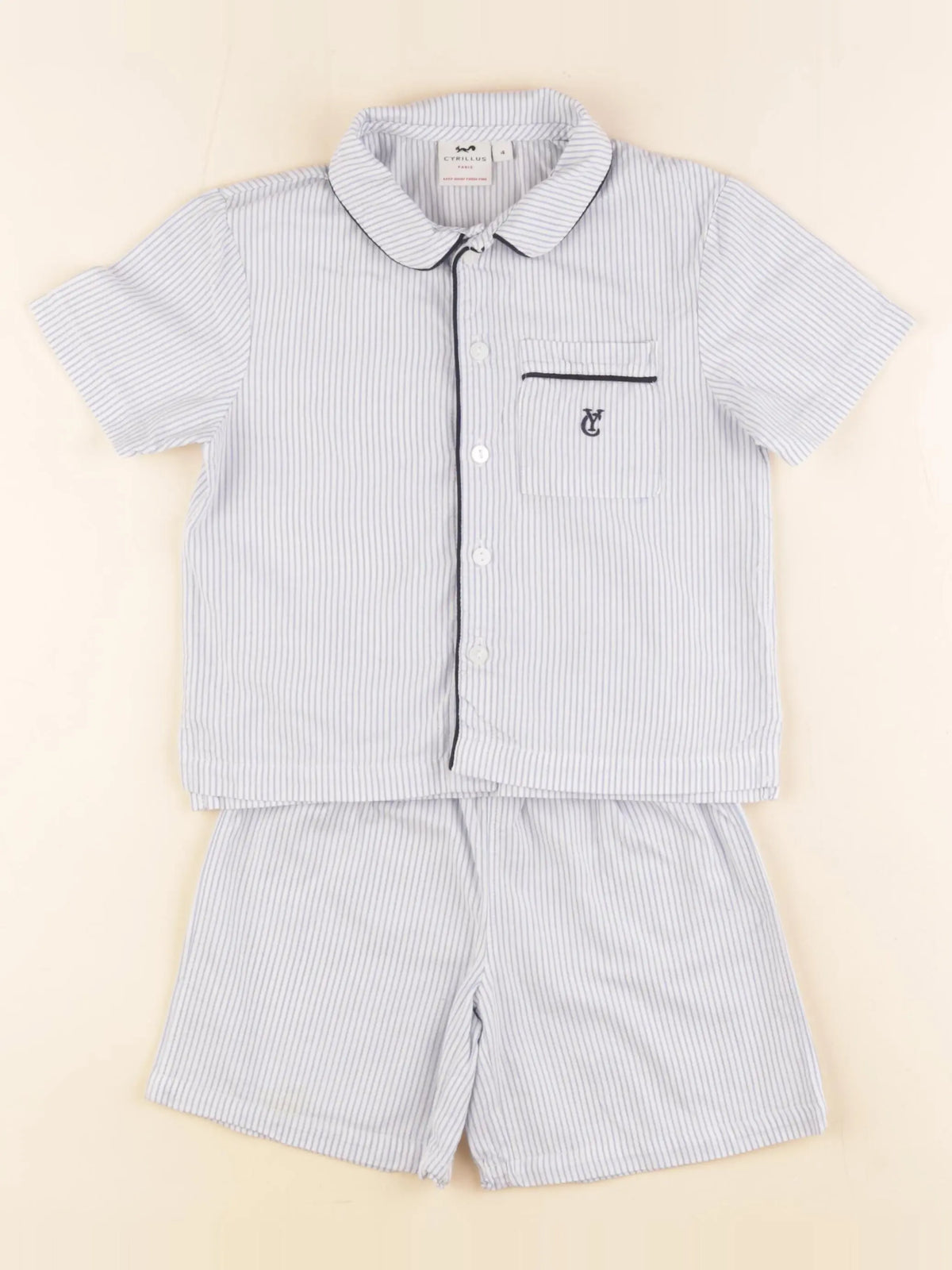 Cyrillus - pyjama coton bleu - 4 ans