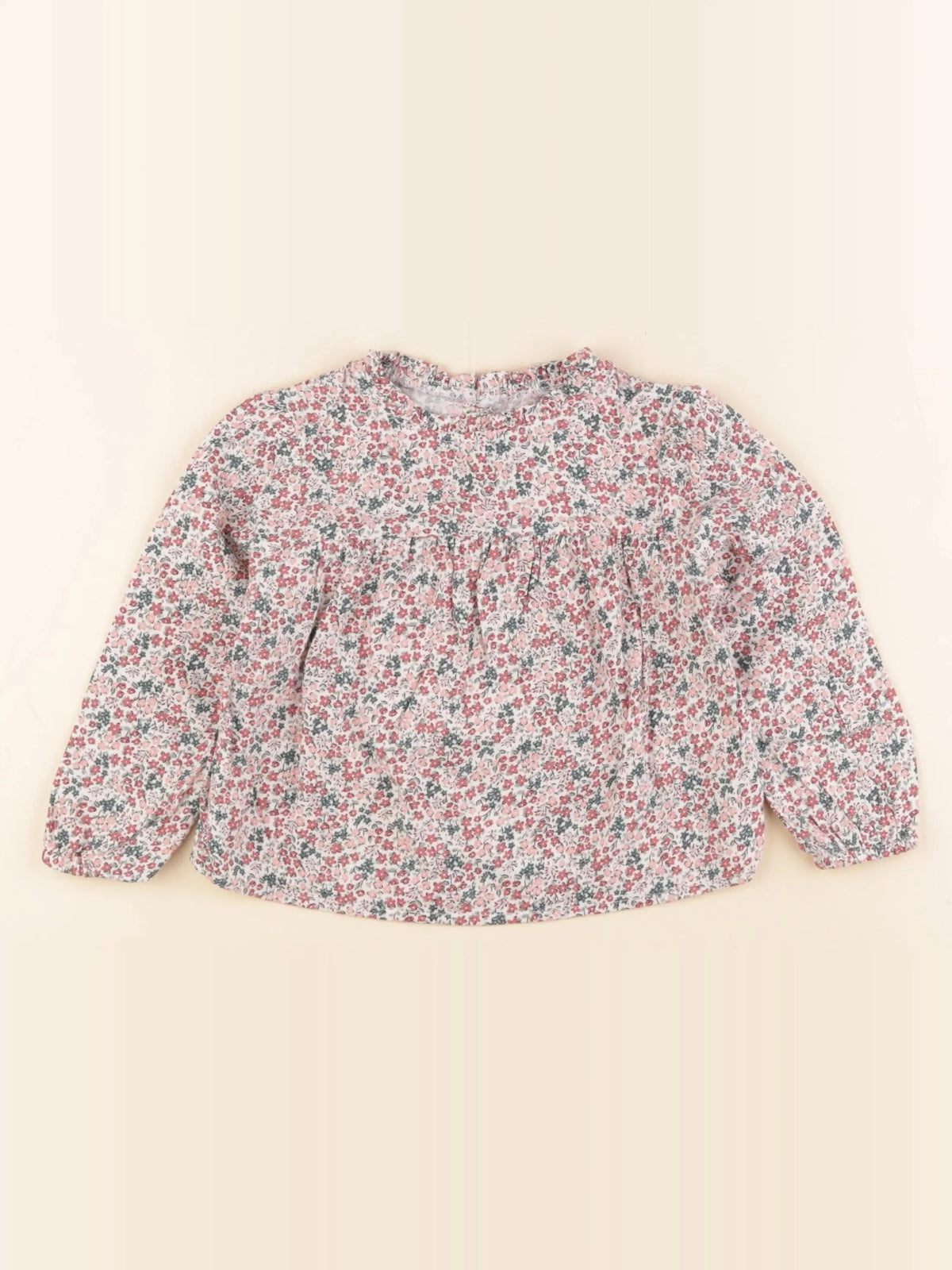 Vertbaudet - blouse rose, vert - 3 ans