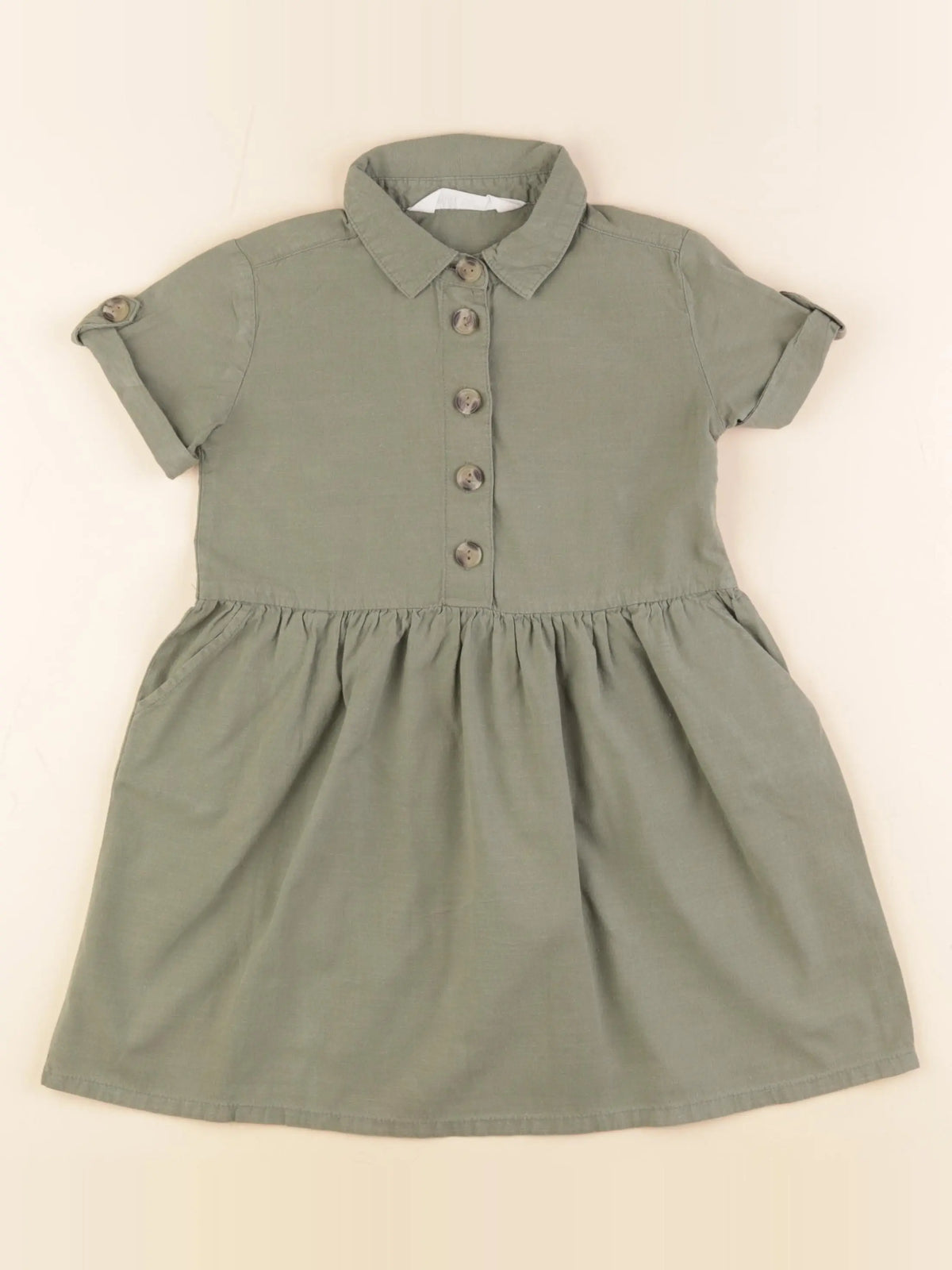 H&M - robe vert - 3/4 ans