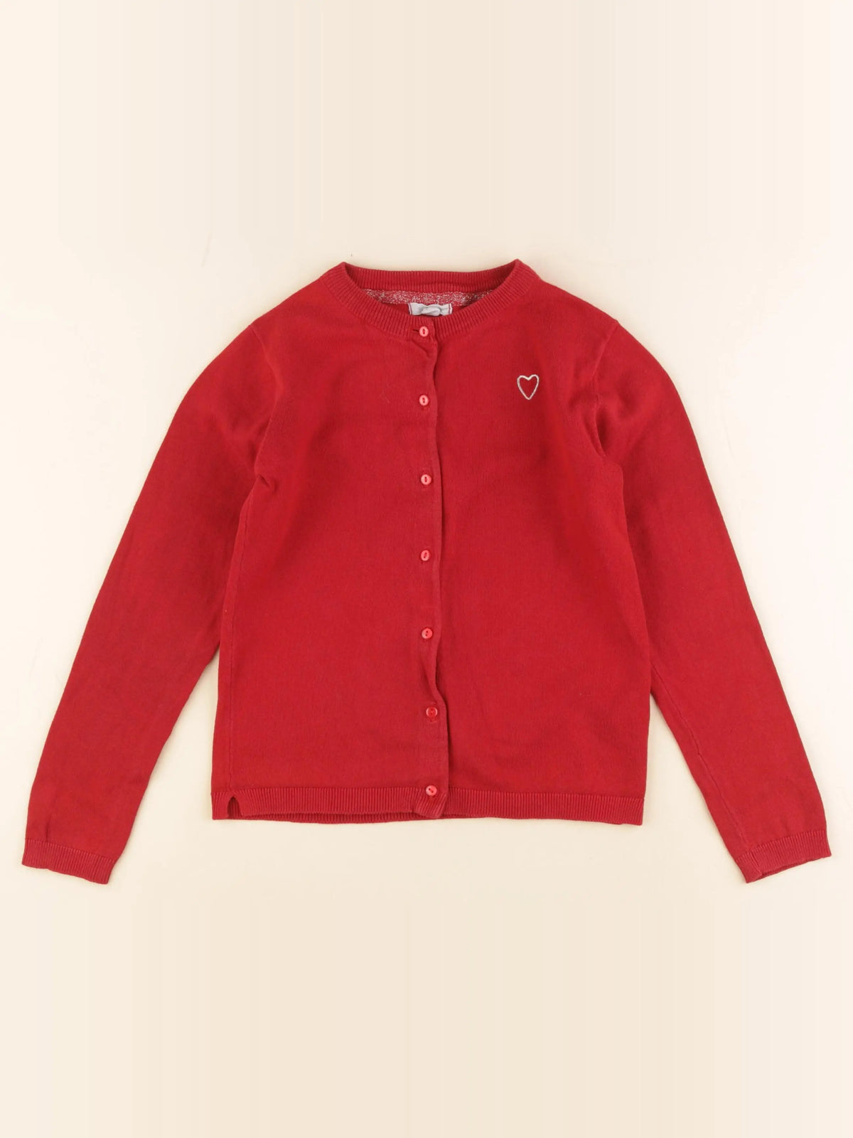 Vertbaudet - gilet rouge - 8 ans