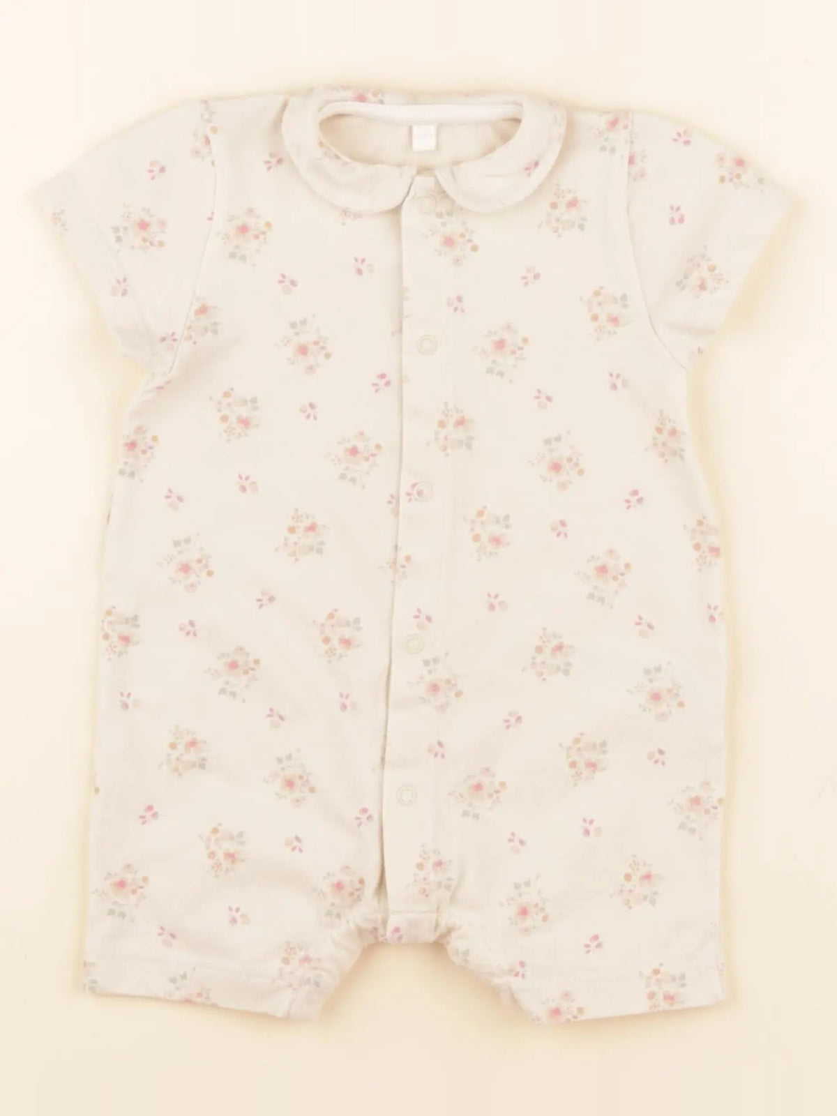Petit Bateau - pyjama coton beige - 3 mois