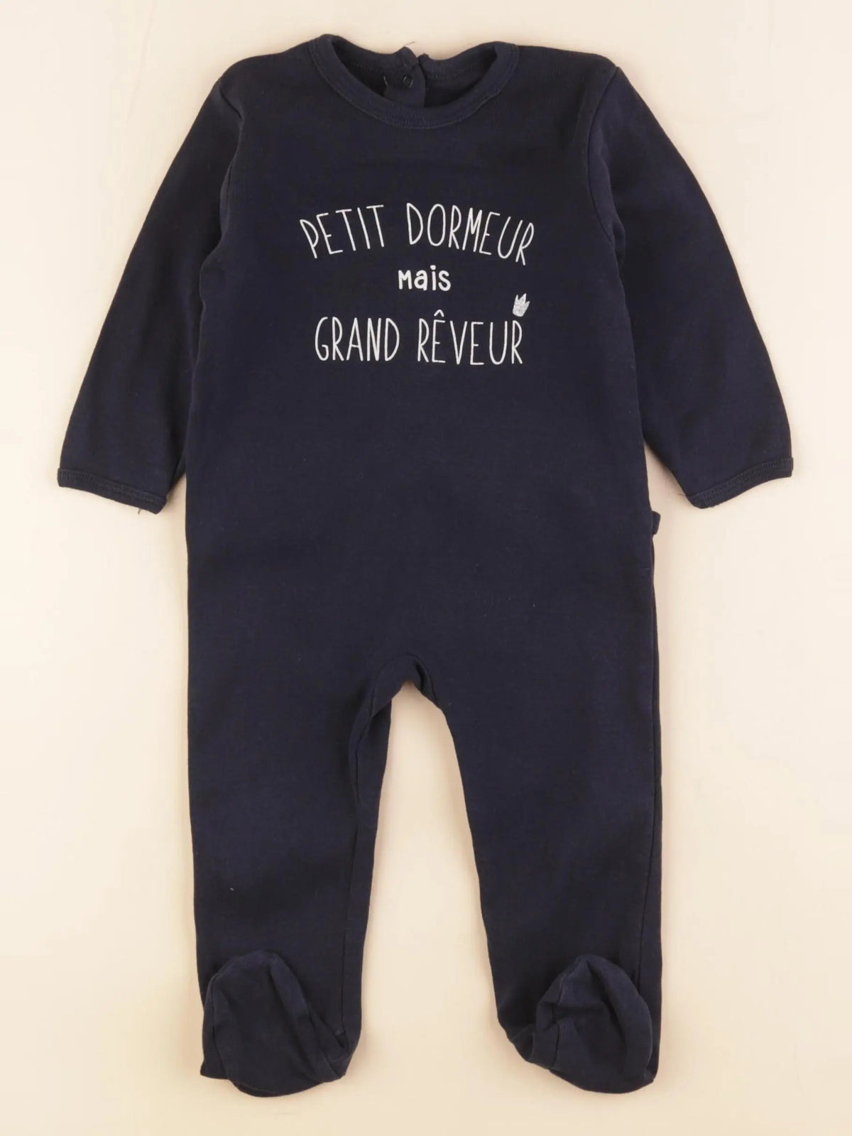 Vertbaudet - pyjama coton bleu - 9 mois