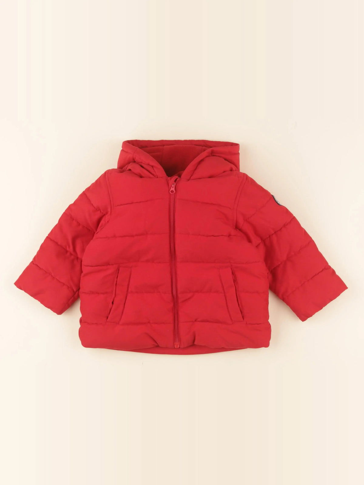 Petit Bateau - doudoune rouge - 18 mois