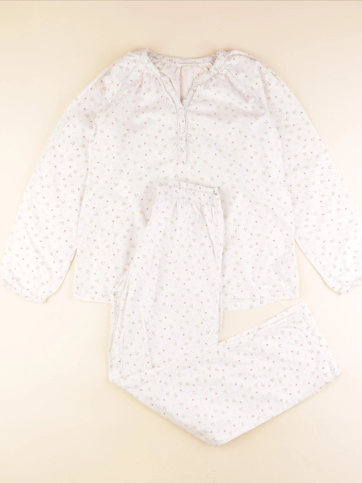 Monoprix - pyjama coton blanc - 14 ans
