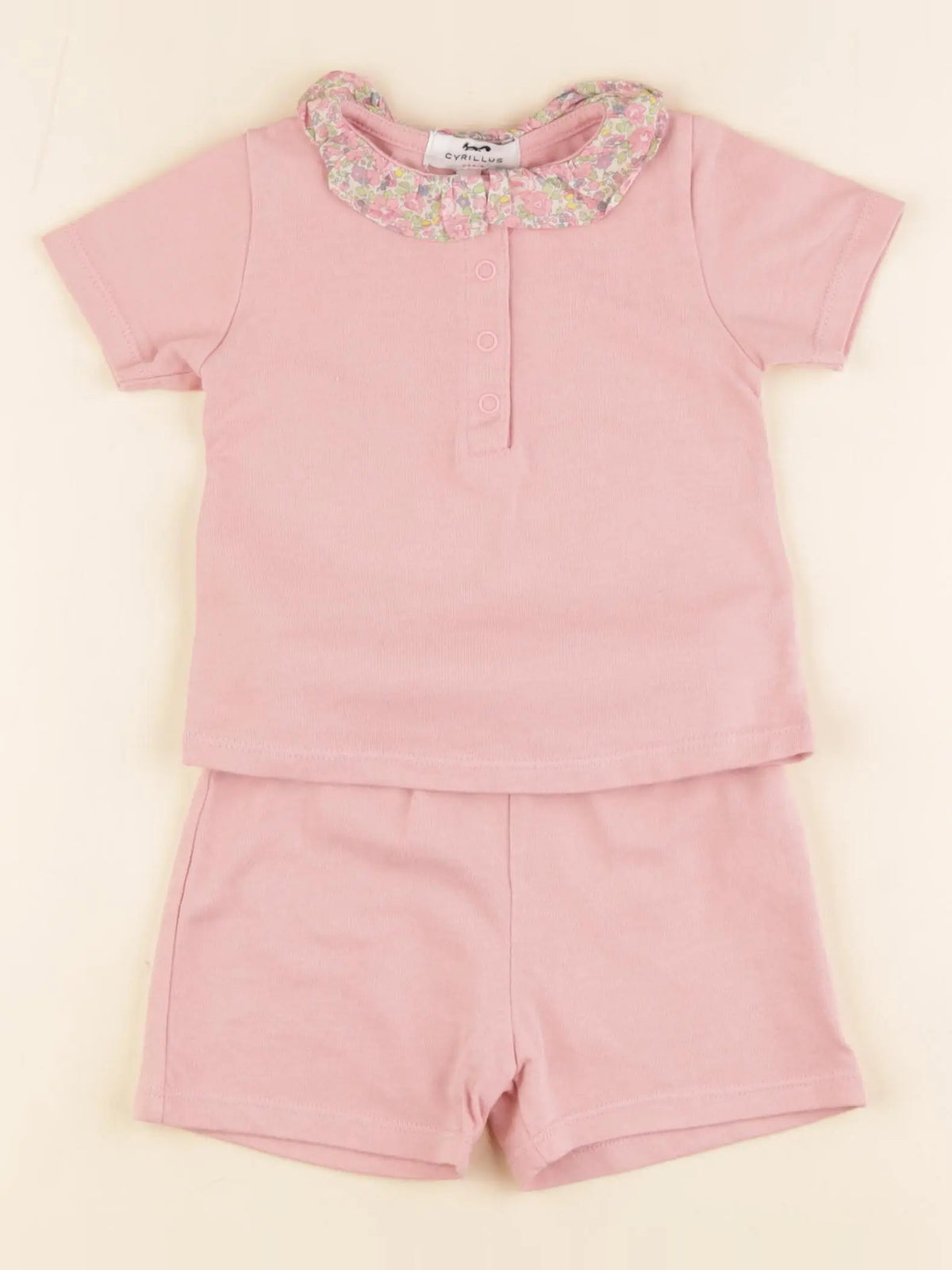 Cyrillus - pyjama coton rose - 12 mois
