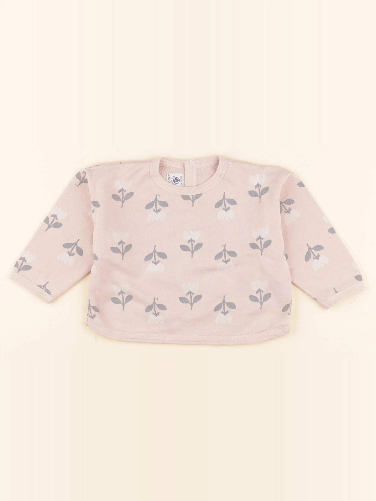 Petit Bateau - sweat rose - 24 mois
