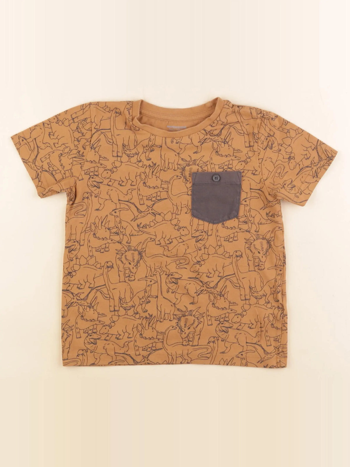 Vertbaudet - tee-shirt marron - 6 ans