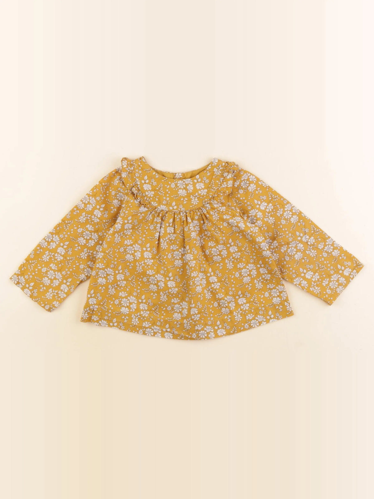 Jacadi - blouse liberty jaune - 12 mois