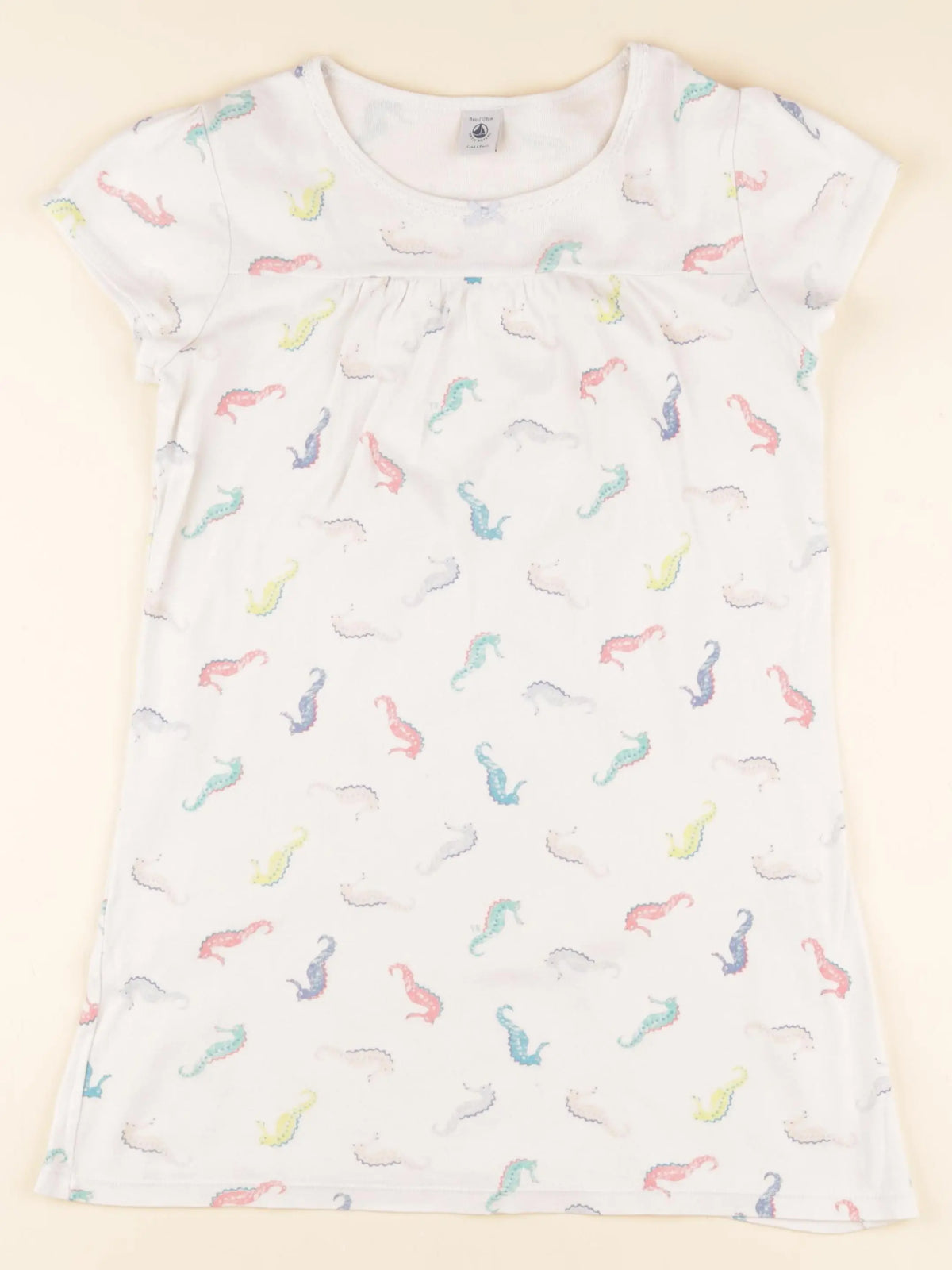 Petit Bateau - chemise de nuit coton blanc - 8 ans