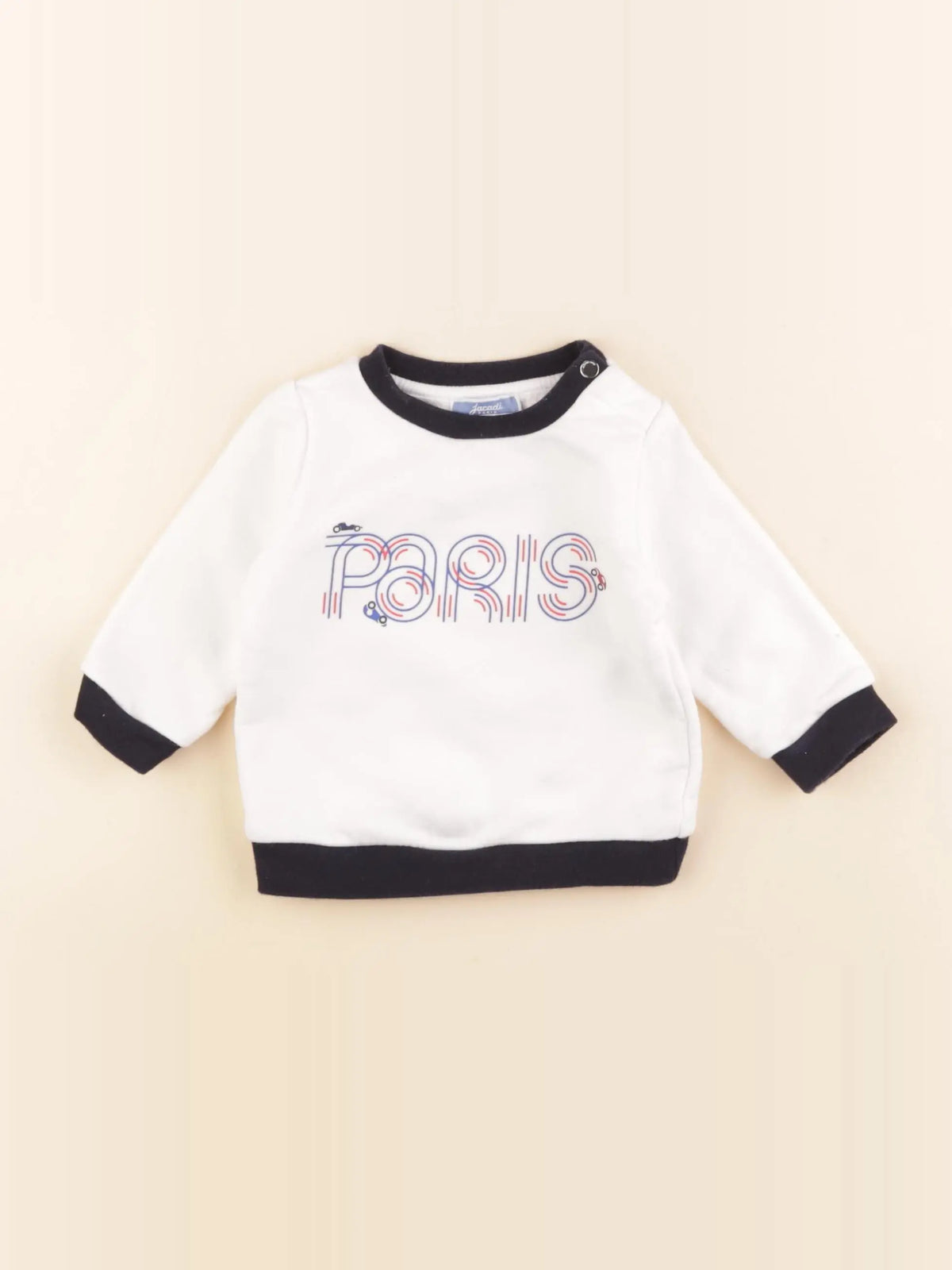 Jacadi - sweat blanc - 6 mois