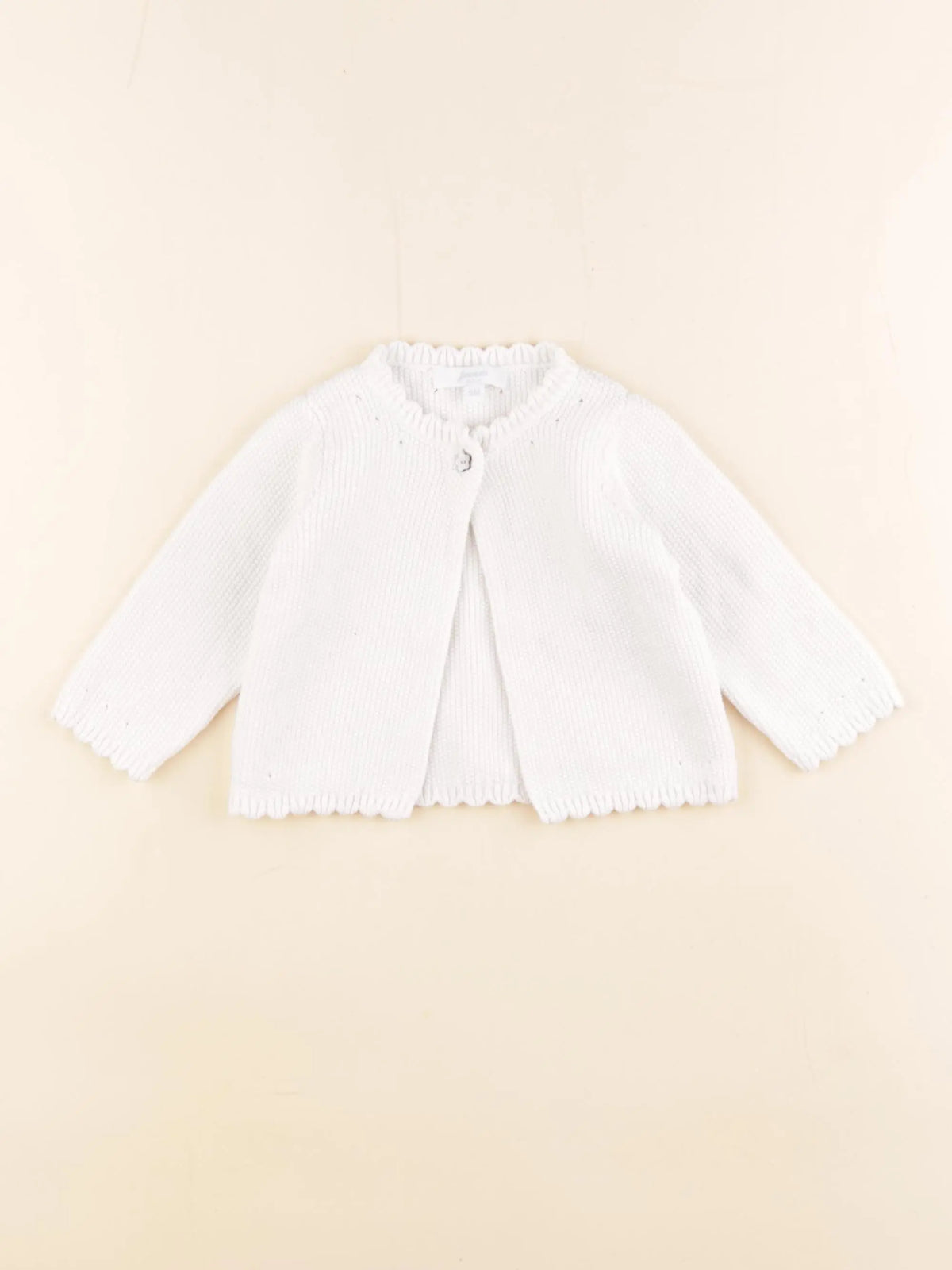 Jacadi - gilet blanc - 6 mois