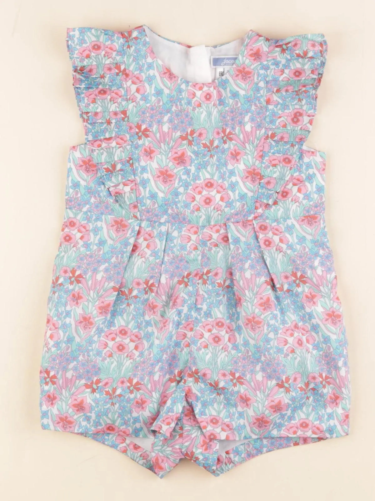 Jacadi - combinaison doublé, liberty multicolore - 24 mois