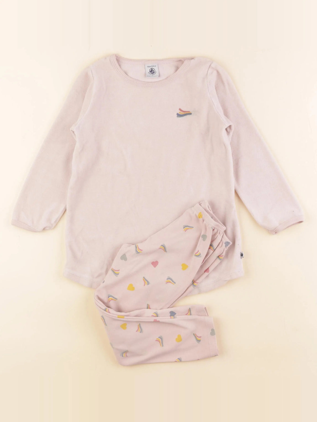 Petit Bateau - pyjama velours rose - 4 ans