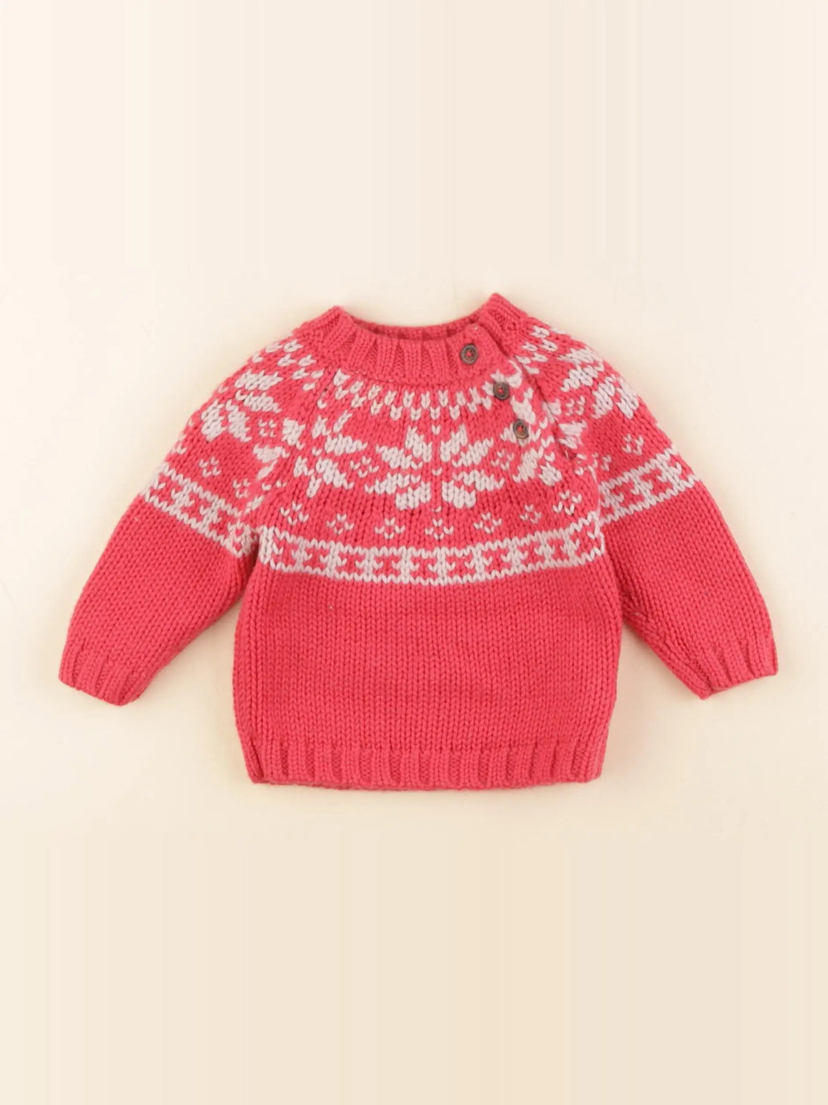 Petit Bateau - pull rose - 3 mois