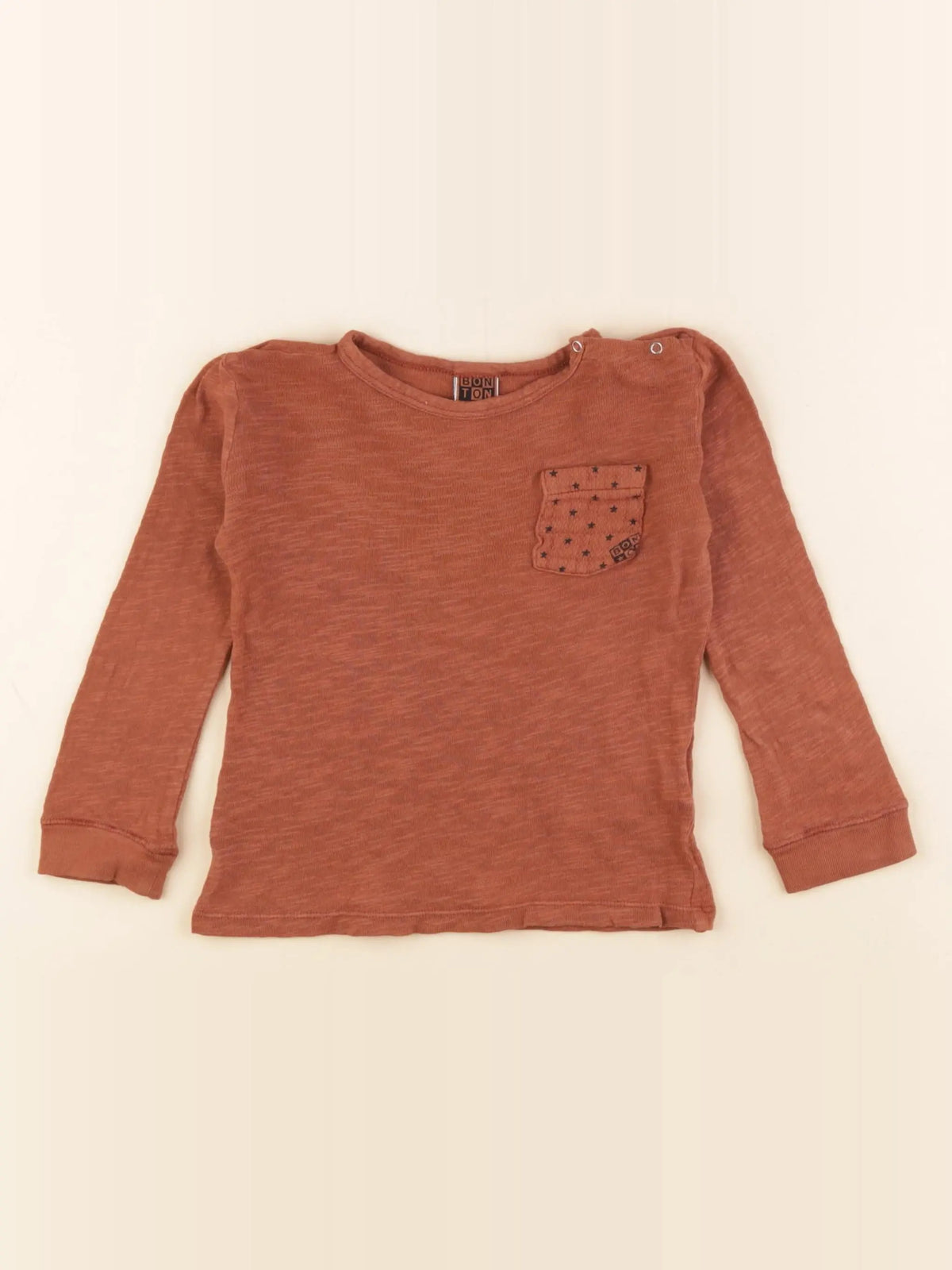 Bonton - tee-shirt marron - 2 ans