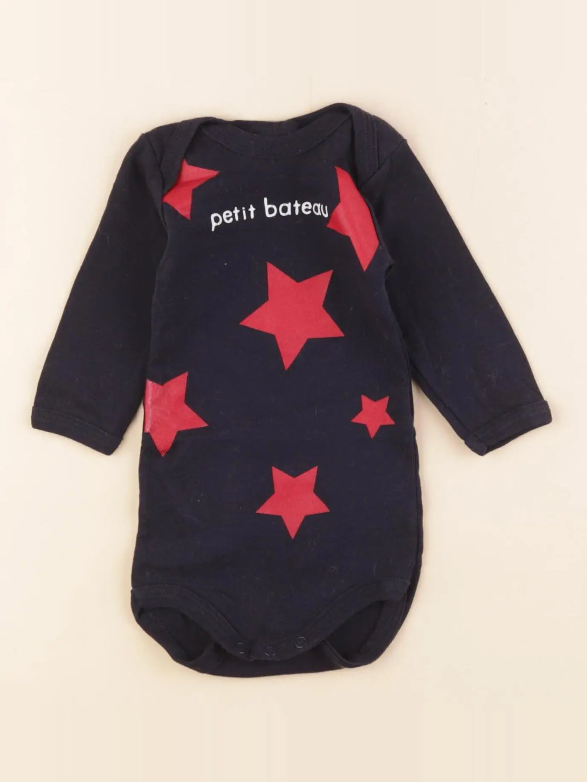 Petit Bateau - body bleu - 3 mois