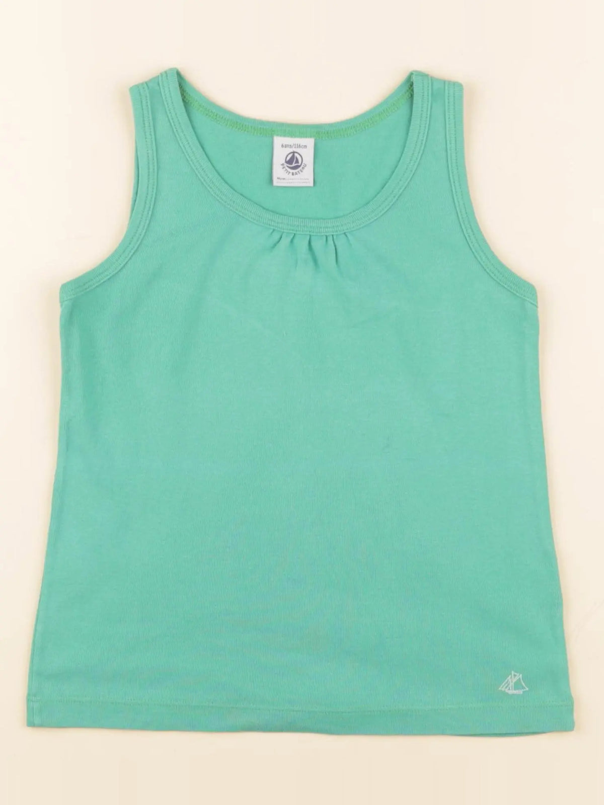 Petit Bateau - débardeur vert - 6 ans