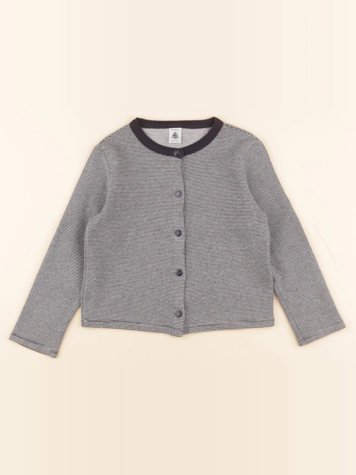 Petit Bateau - gilet bleu - 6 ans
