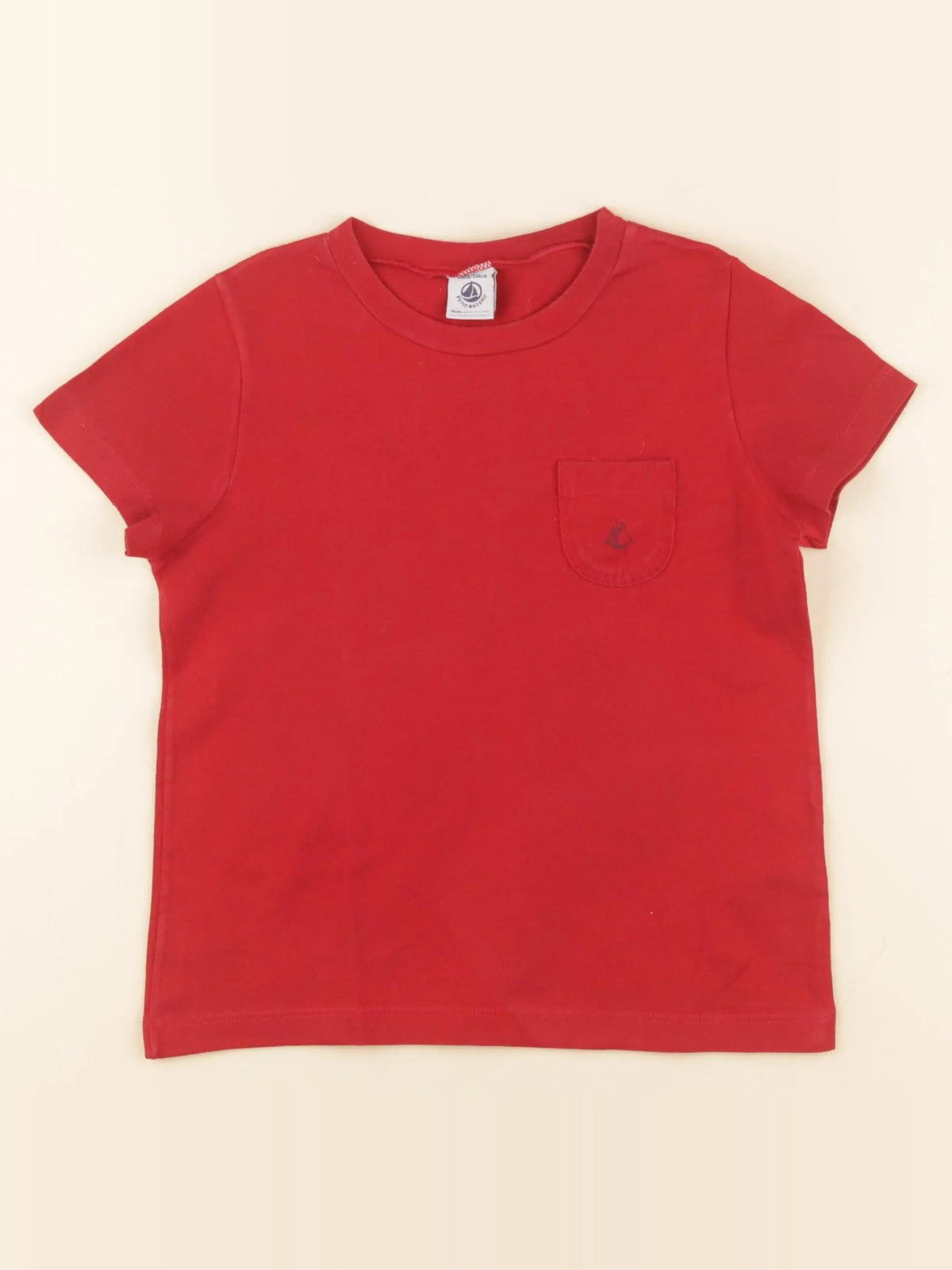 Petit Bateau - tee-shirt rouge - 6 ans