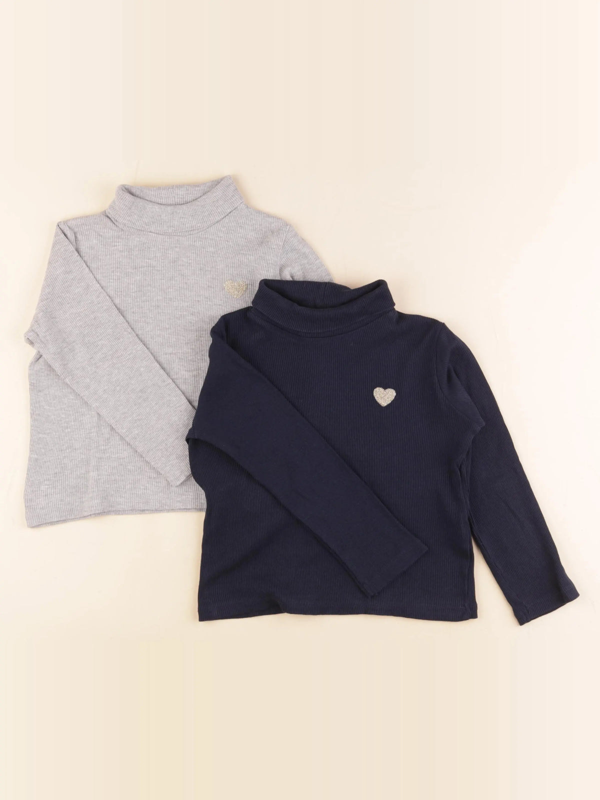 Vertbaudet - lot de 2 sous-pulls bleu - 5 ans