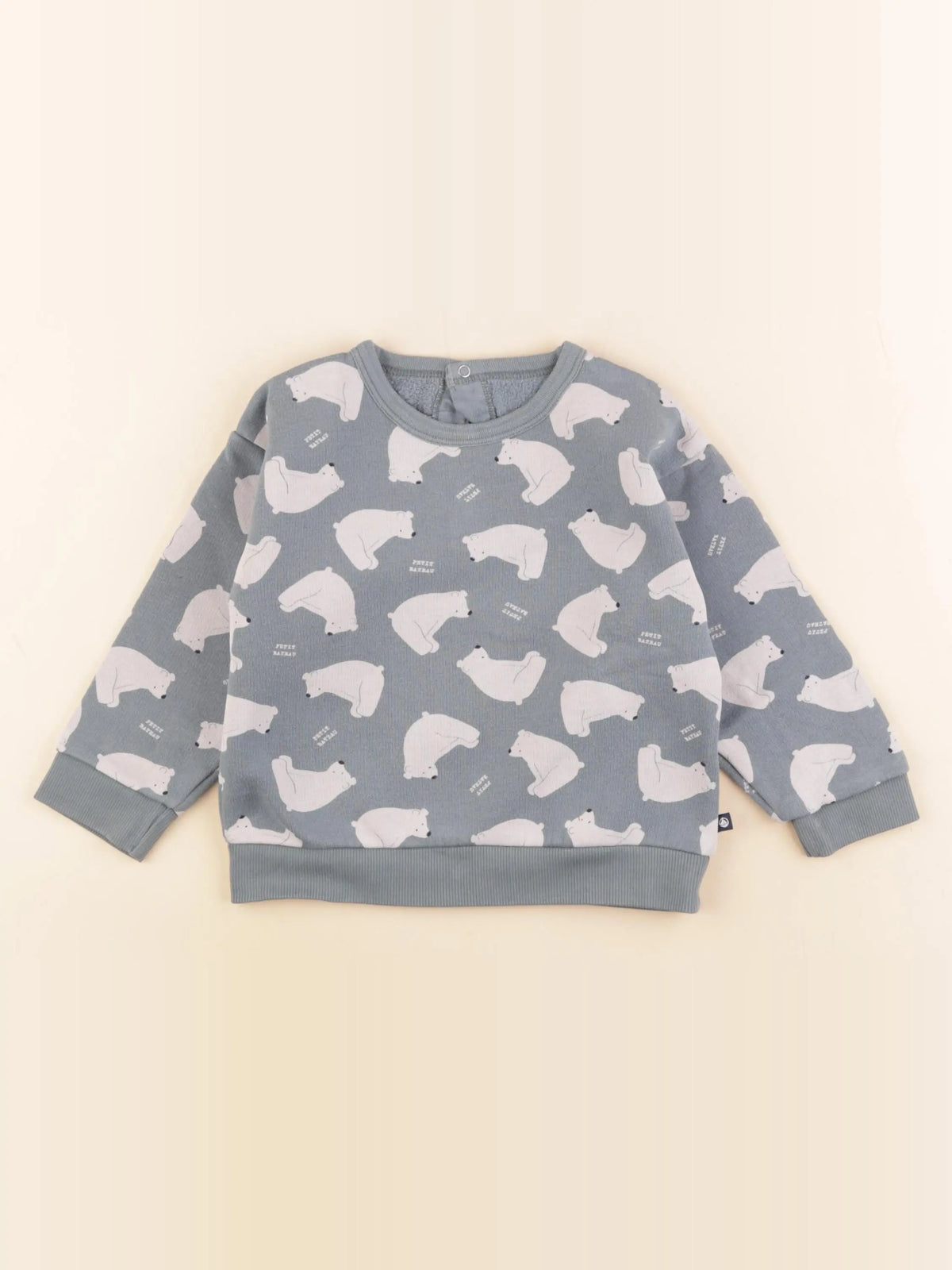 Petit Bateau - sweat vert - 36 mois