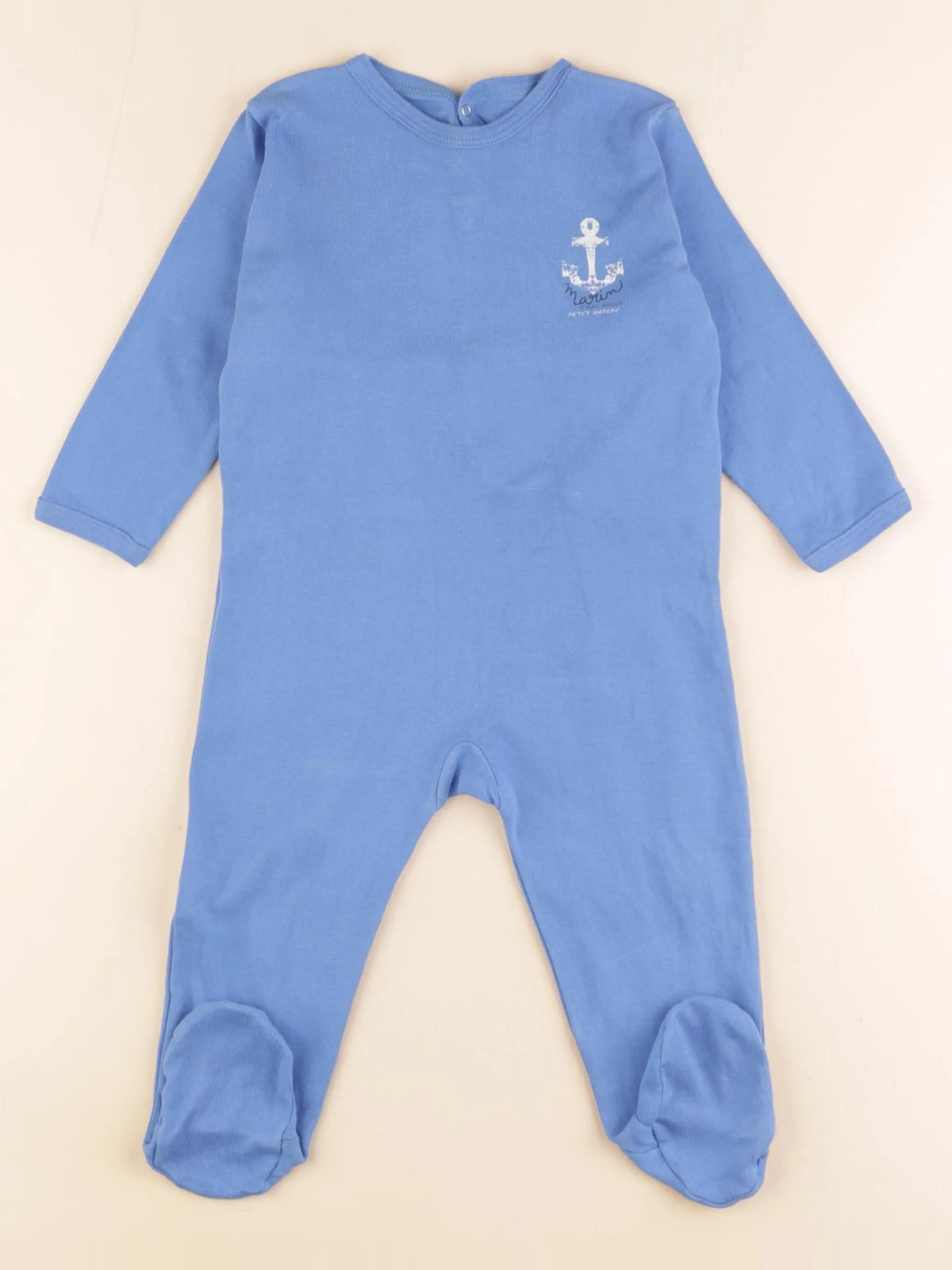 Petit Bateau - pyjama coton bleu - 18 mois