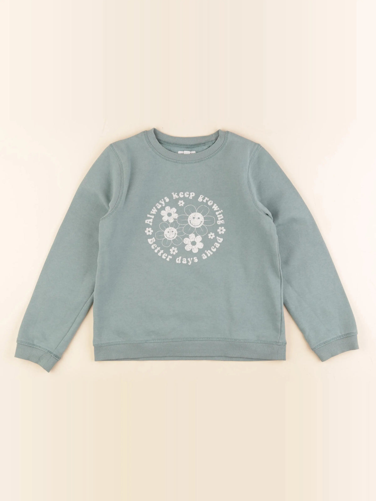 Vertbaudet - sweat vert - 8 ans