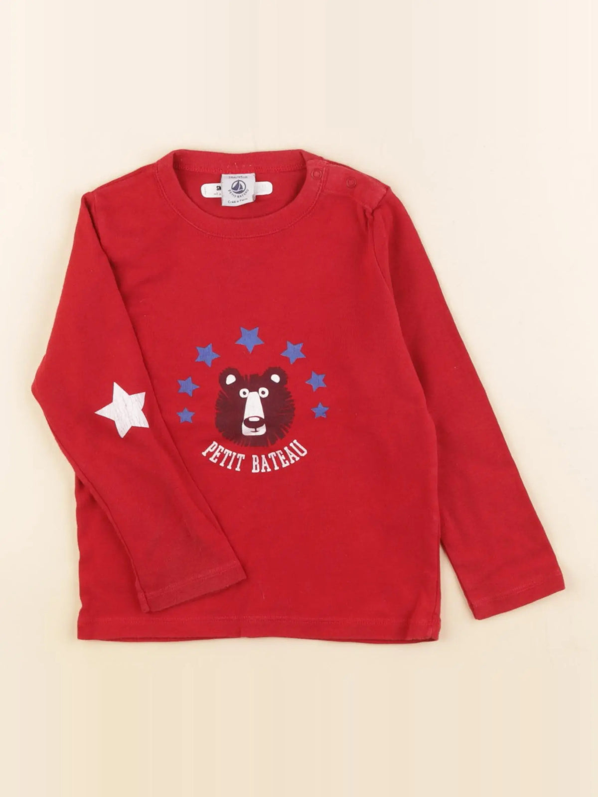 Petit Bateau - maillot de corps rouge - 36 mois