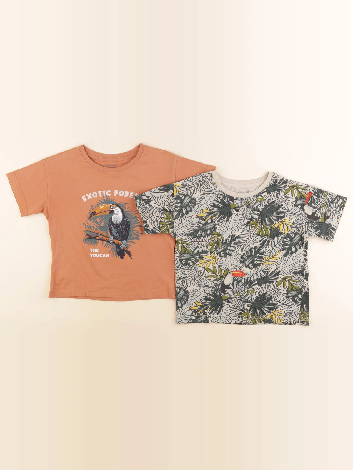 Vertbaudet - lot de 2 tee-shirts vert - 4 ans
