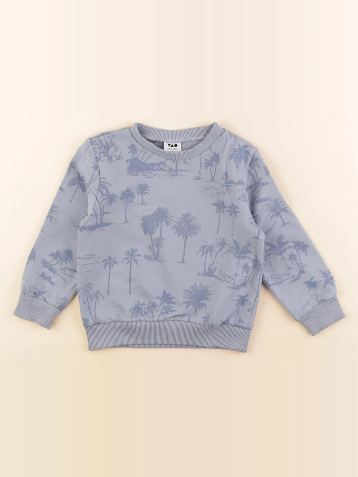 Tape à l'oeil - sweat bleu - 2/3 ans