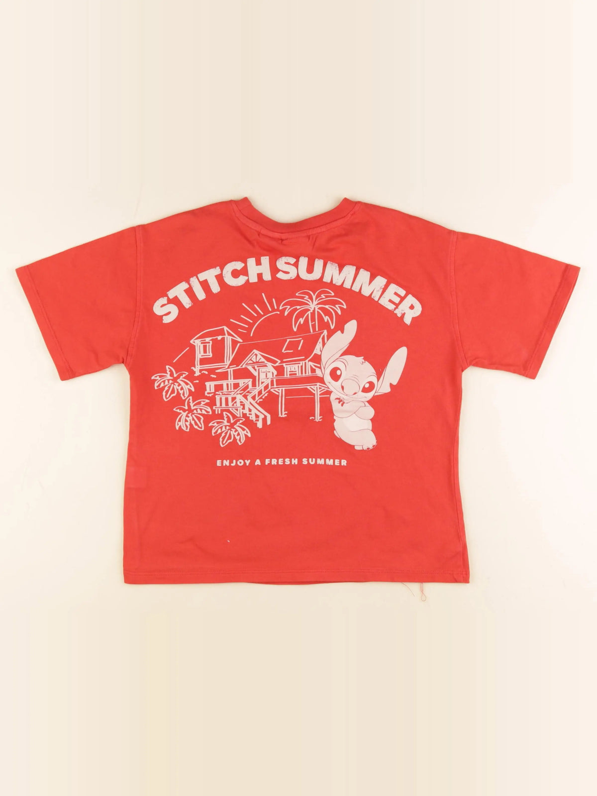 Zara - tee-shirt imprimé au dos orange - 6/7 ans