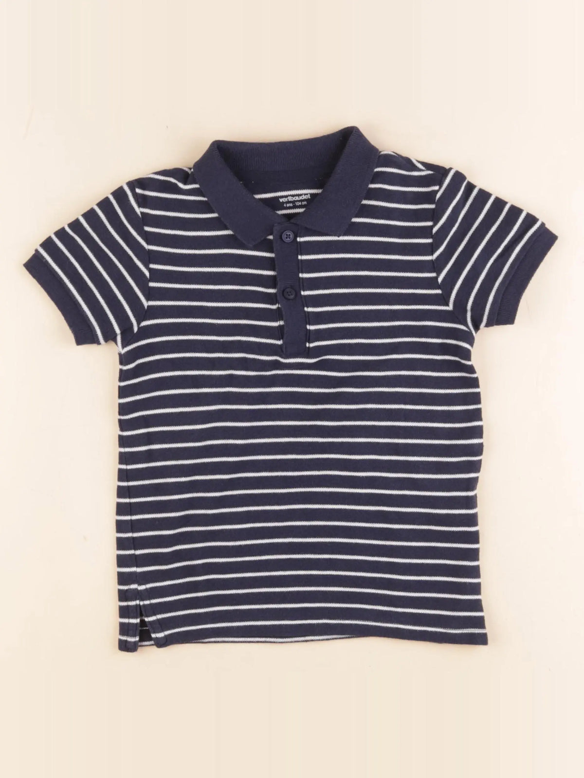 Vertbaudet - polo bleu - 4 ans