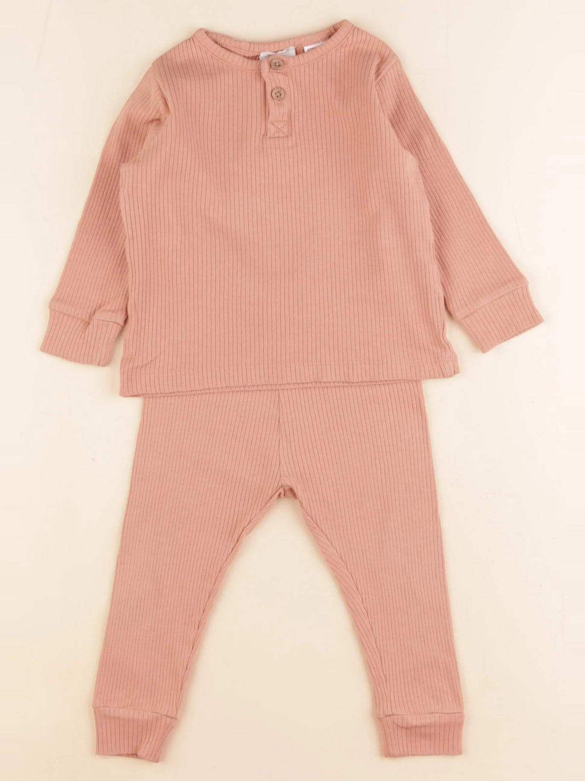 Zara - pyjama coton rose - 12/18 mois