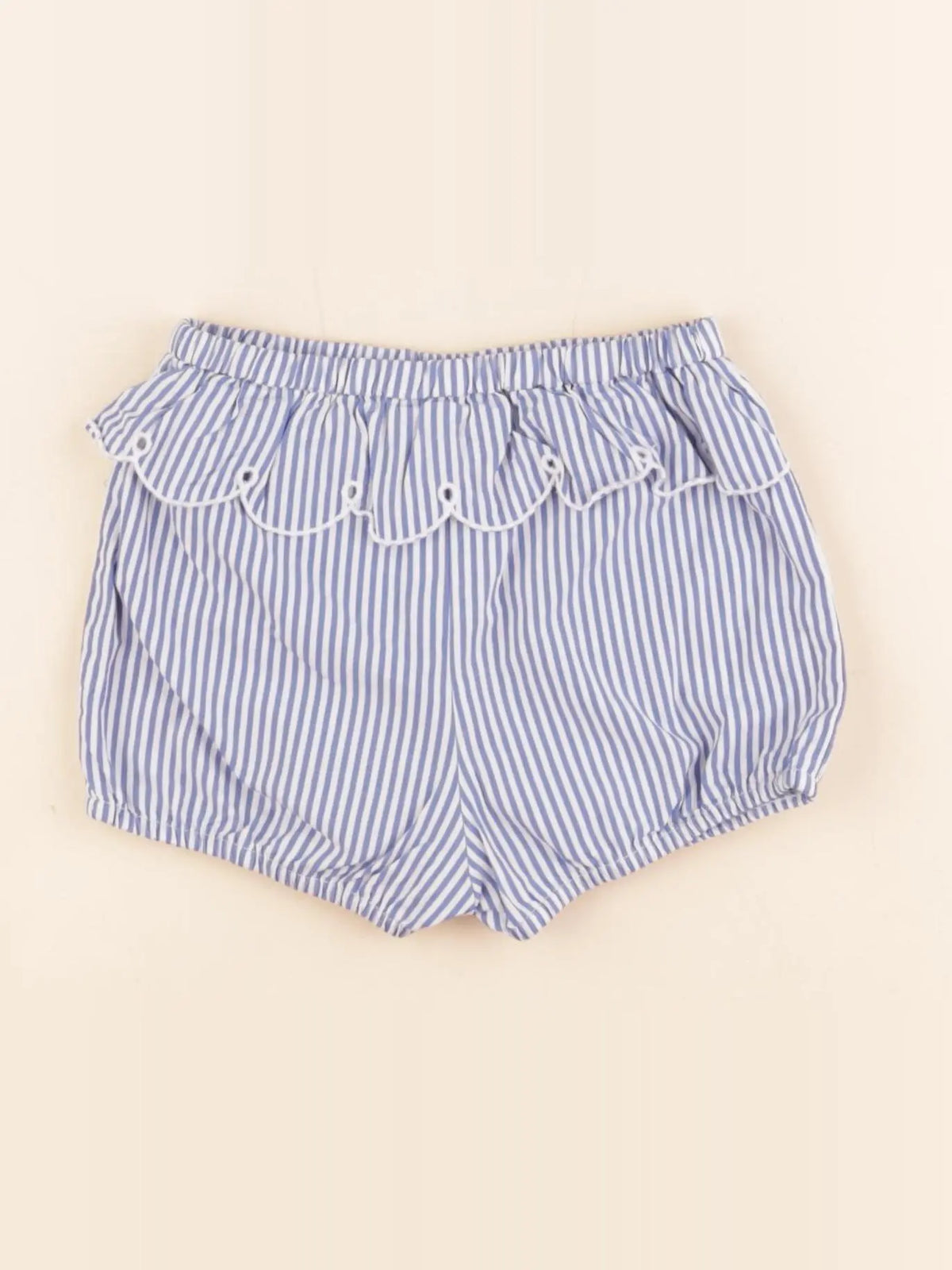 Jacadi - short volants au dos blanc, bleu - 18 mois
