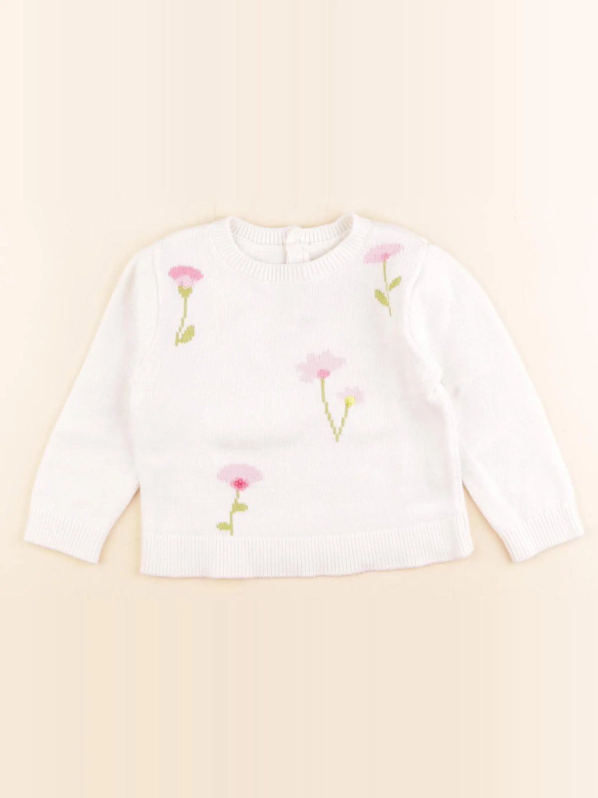 Jacadi - pull blanc - 24 mois