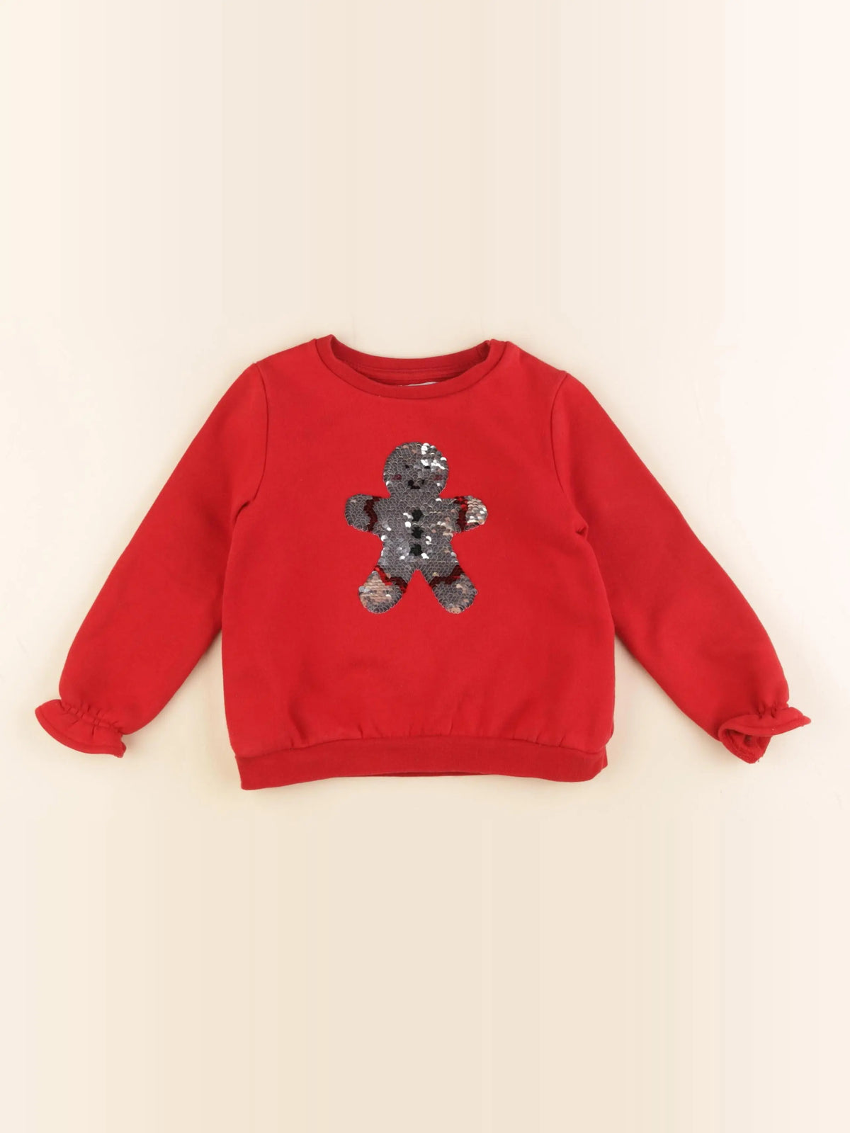 Vertbaudet - sweat rouge - 3 ans