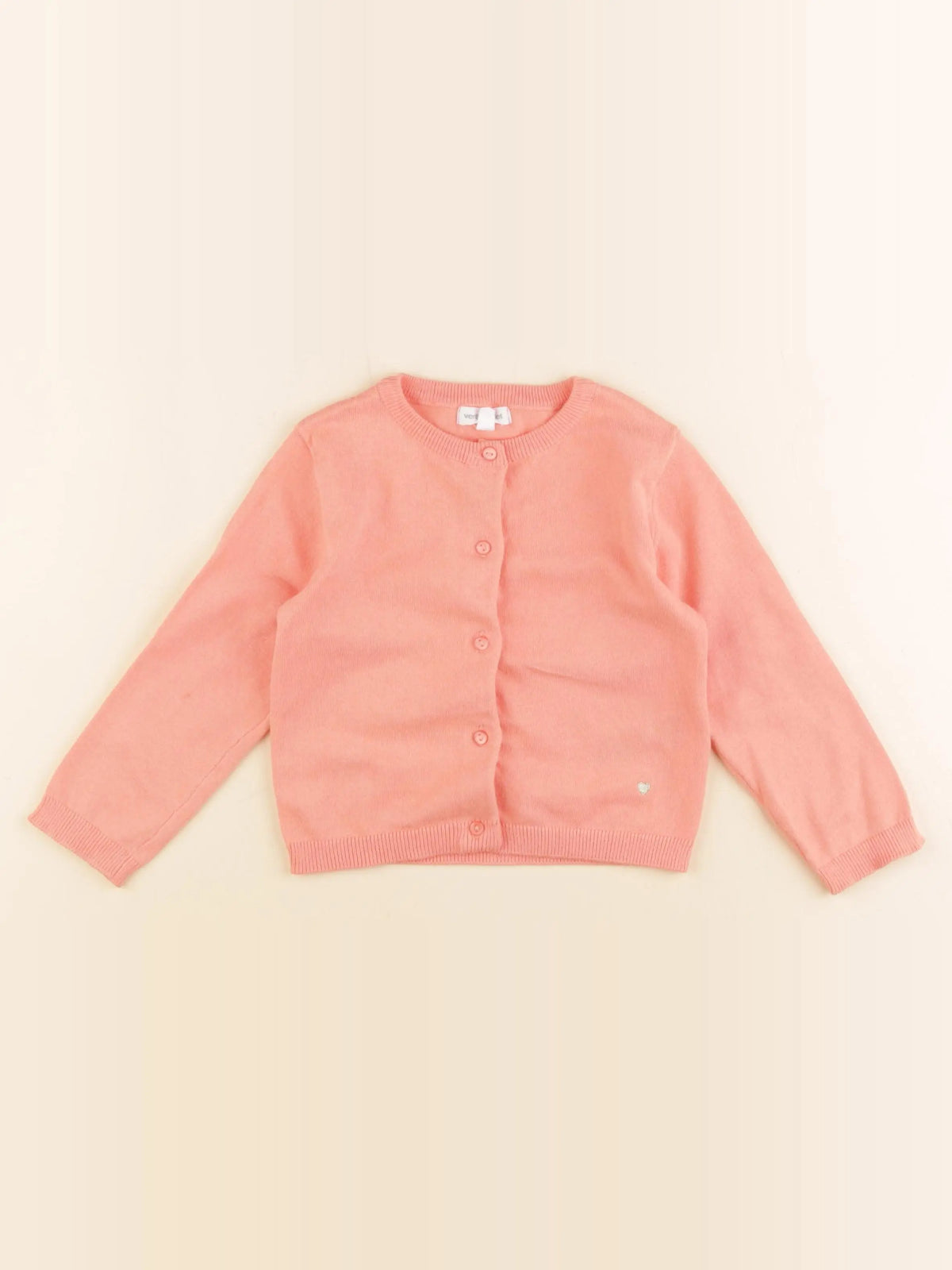 Vertbaudet - gilet orange - 2 ans