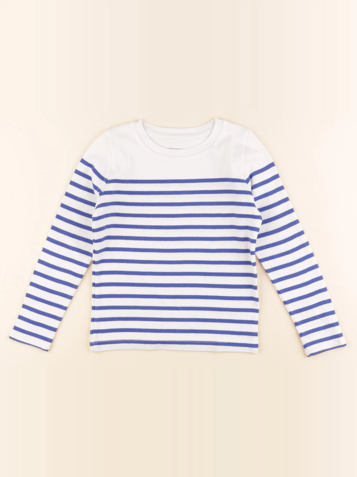 Monoprix - tee-shirt blanc, bleu - 5 ans