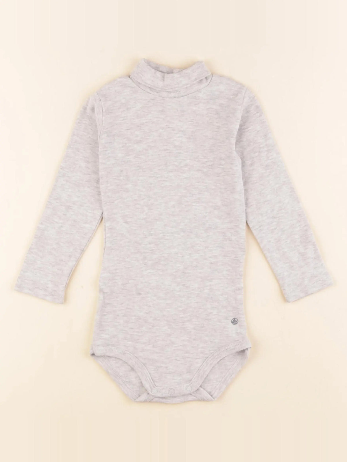 Petit Bateau - body à col gris - 18 mois