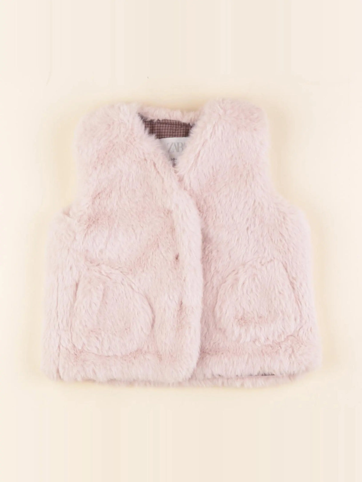 Zara - gilet rose - 6/9 mois