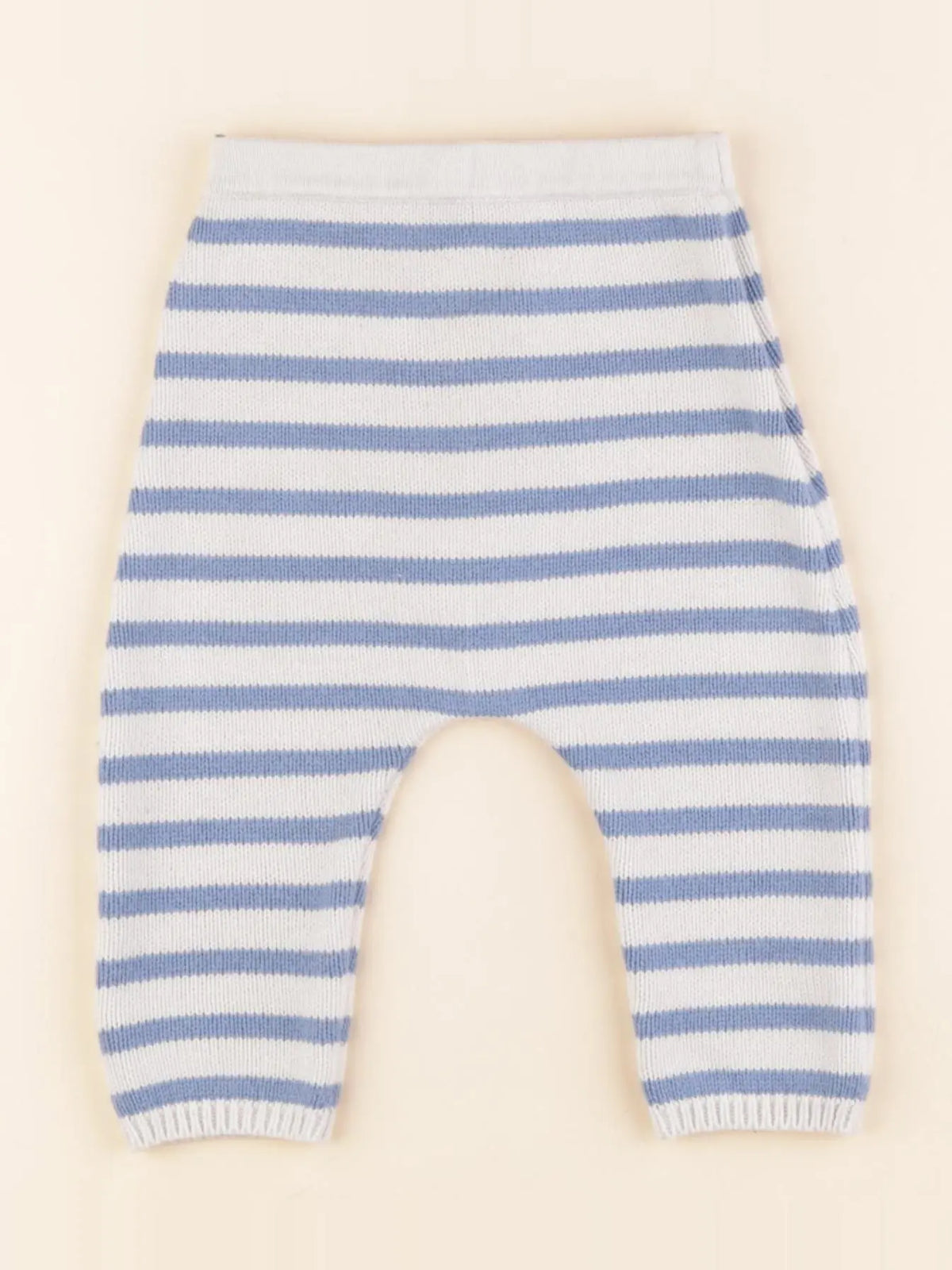 Petit Bateau - pantalon blanc, bleu - 6 mois